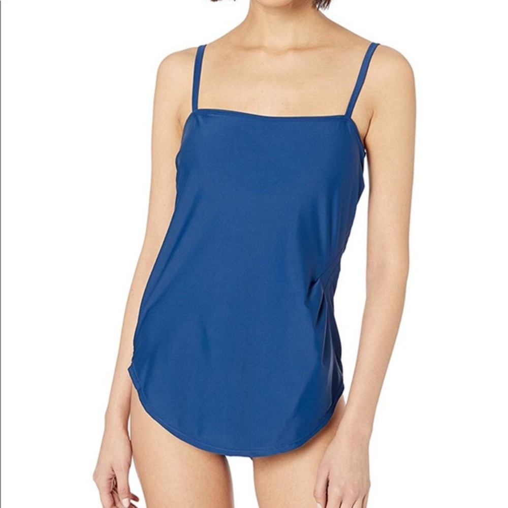 Navy Blue tummy control one piece.  NWT